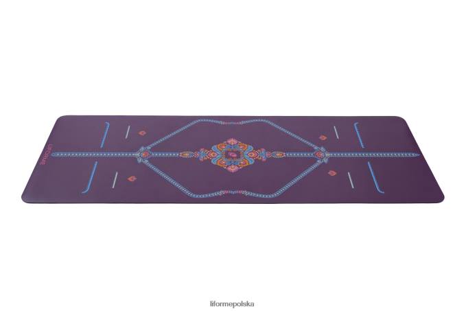 Liforme fioletowy/kwiatowy Uważna podróżna mata do jogi w ogrodzie maty do jogi ZRB00R49 - Image 4