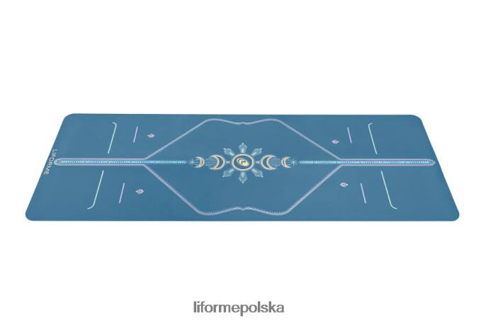 Liforme niebieski podróżna mata do jogi z kosmicznym księżycem maty do jogi ZRB00R47 - Image 2