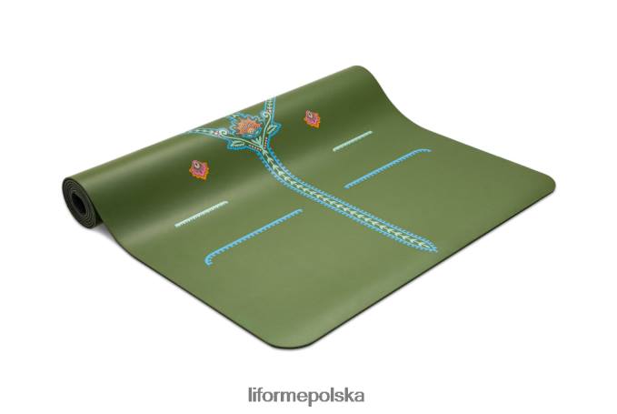 Liforme oliwkowy/kwiatowy uważna mata do jogi w ogrodzie maty do jogi ZRB00R1 - Image 5