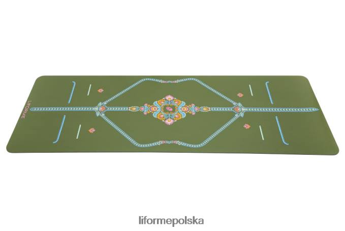 Liforme oliwkowy/kwiatowy uważna mata podróżna do ogrodu maty do jogi ZRB00R43 - Image 2