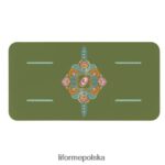 Liforme oliwkowy/kwiatowy uważna podkładka do jogi w ogrodzie kolekcja ZRB00R81